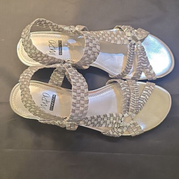 BRAND NEW IMPORT STRETCH REMEDY OPEN TOE MULTI-STRAP ESPADRILLE SANDAL - Picture 3 of 14